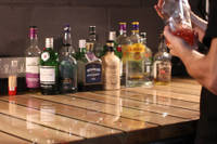 Glossy Resin Coated Gin Bar Made Using GlassCast 3 Epoxy Coating Resin Thumbnail